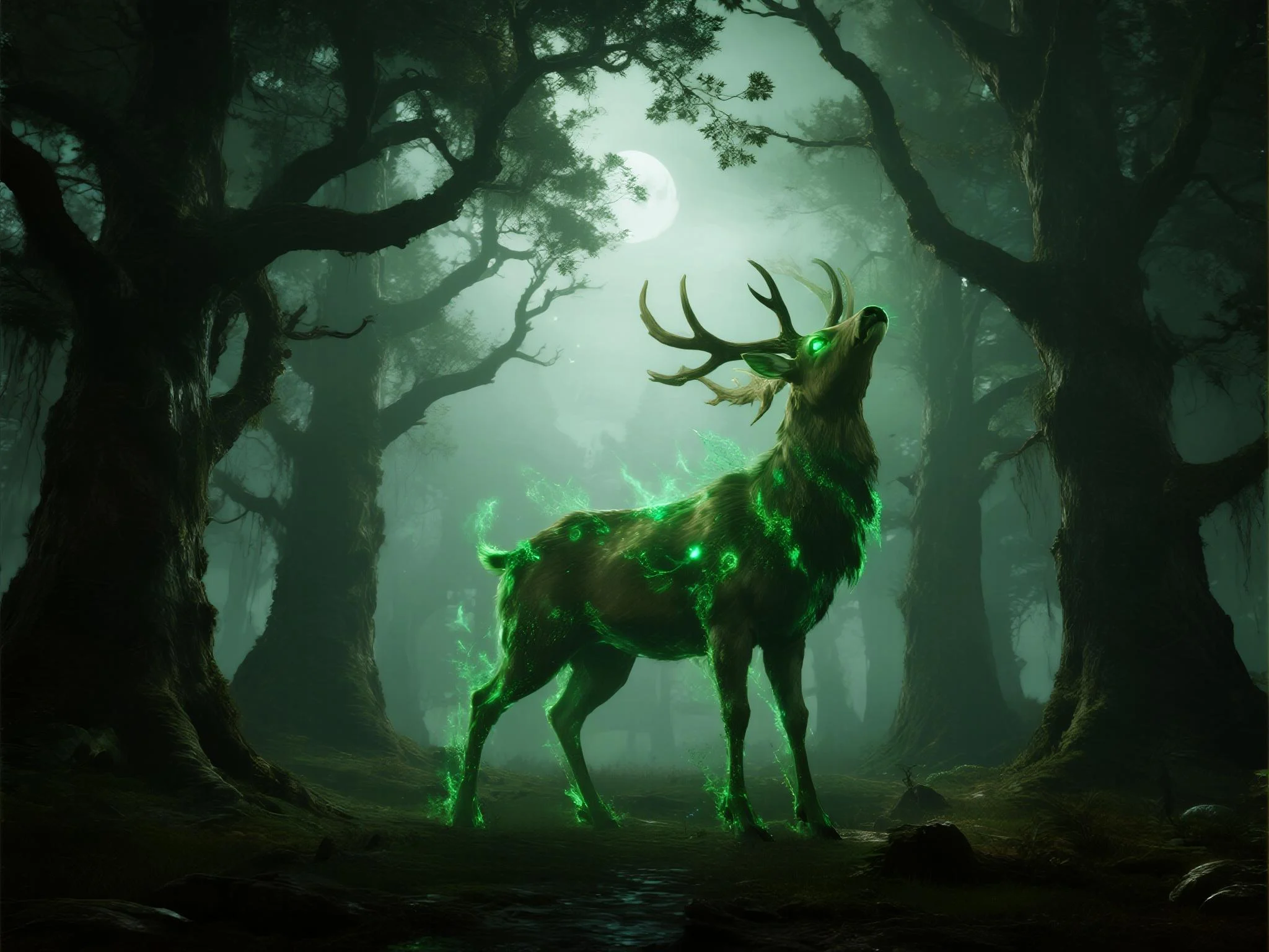 The Emerald Forest Stag Spirit Guardian